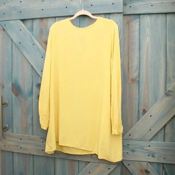 Refka Modest Clothing Brand Yellow Tunic Top NWT Size 12 Medium - Picture 2 of 7